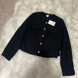 NWT a new day lightweight Black blazer with Gold Buttons
